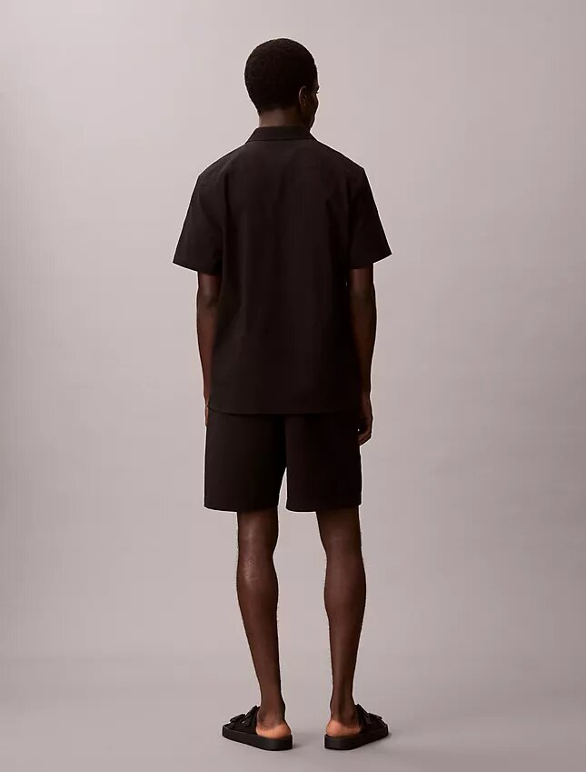 Seersucker-shorts med dragkedja Seersucker-shorts med dragkedja