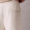 Shorts i bomullsblandad bouclé med dragkedja