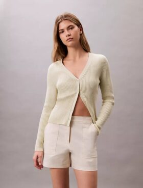 Shorts i bomullssatin