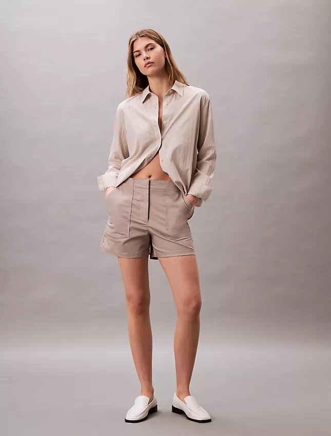 Shorts i bomullssatin Shorts i bomullssatin