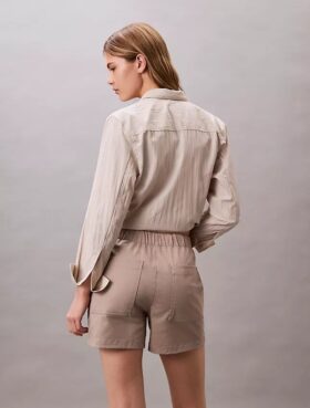 Shorts i bomullssatin