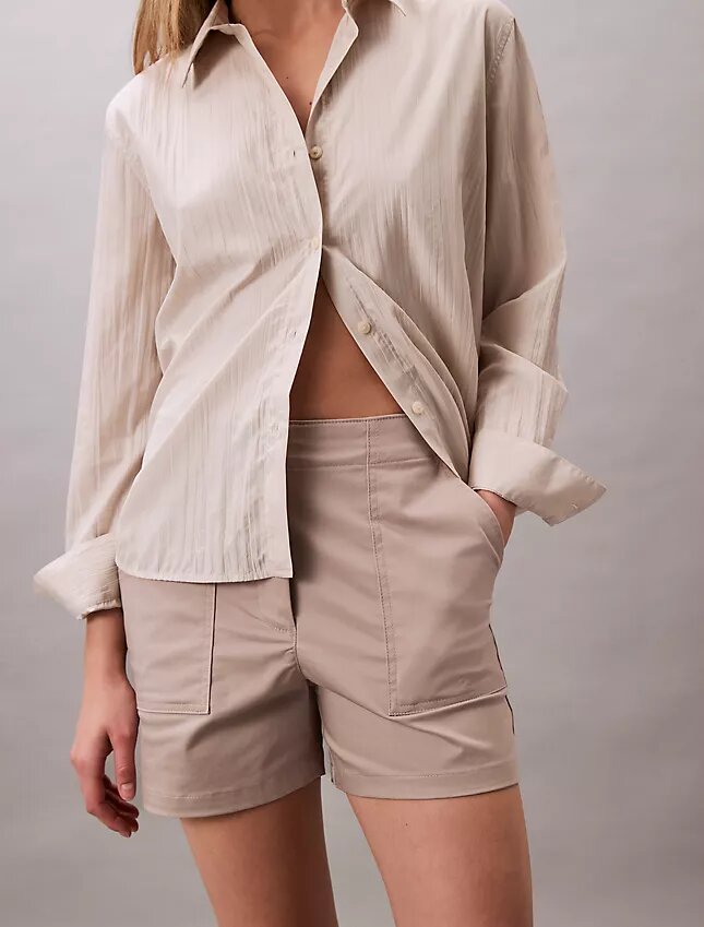 Shorts i bomullssatin Shorts i bomullssatin