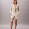 Shorts i bomullssatin