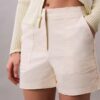 Shorts i bomullssatin