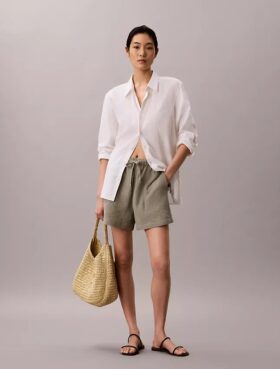 Shorts i dubbelvävd gasväv