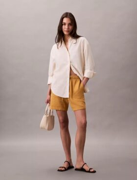 Shorts i dubbelvävd gasväv