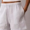 Shorts i dubbelvävd gasväv Shorts i dubbelvävd gasväv