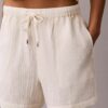 Shorts i dubbelvävd gasväv Shorts i dubbelvävd gasväv