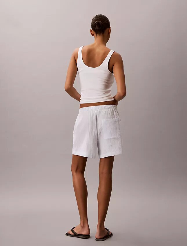 Shorts i dubbelvävd gasväv Shorts i dubbelvävd gasväv