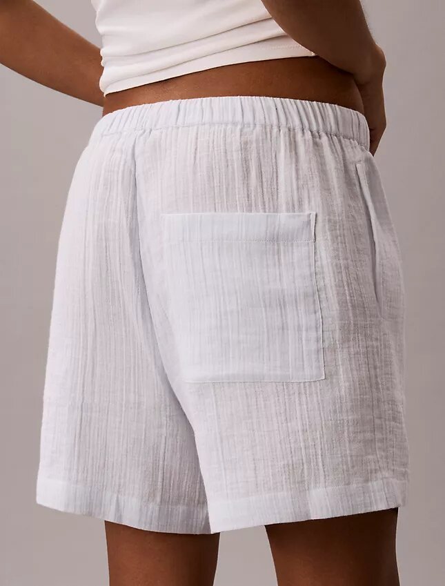 Shorts i dubbelvävd gasväv Shorts i dubbelvävd gasväv