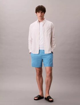 Shorts i linne och bomull