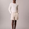 Shorts i linne och bomull
