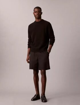 Shorts i linne och bomull