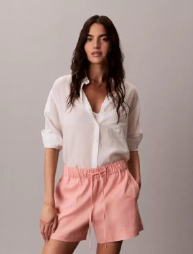 Shorts i linne och bomull