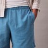 Shorts i linne och bomull