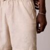 Shorts i linne och bomull