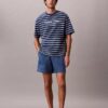 Shorts i linneblandad Denim med dragsko Shorts i linneblandad Denim med dragsko
