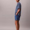 Shorts i linneblandad Denim med dragsko Shorts i linneblandad Denim med dragsko