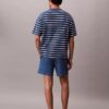 Shorts i linneblandad Denim med dragsko Shorts i linneblandad Denim med dragsko