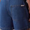 Shorts i linneblandad Denim med dragsko Shorts i linneblandad Denim med dragsko