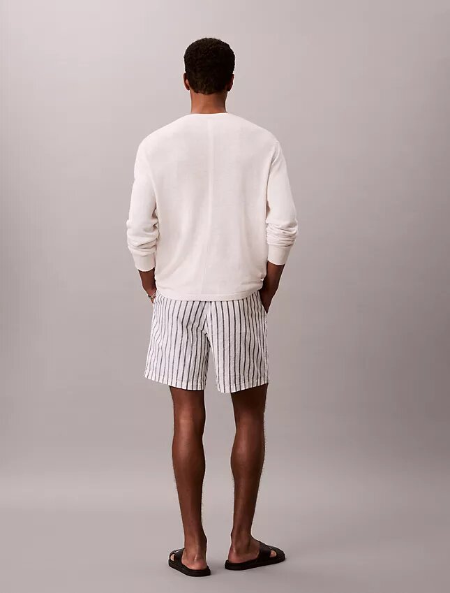 Shorts i linneblandning med ränder Shorts i linneblandning med ränder