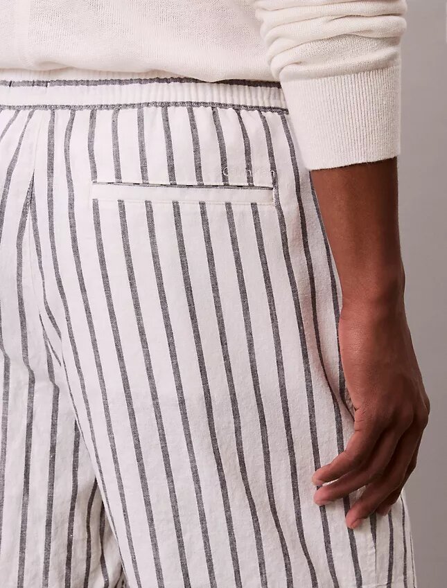 Shorts i linneblandning med ränder Shorts i linneblandning med ränder
