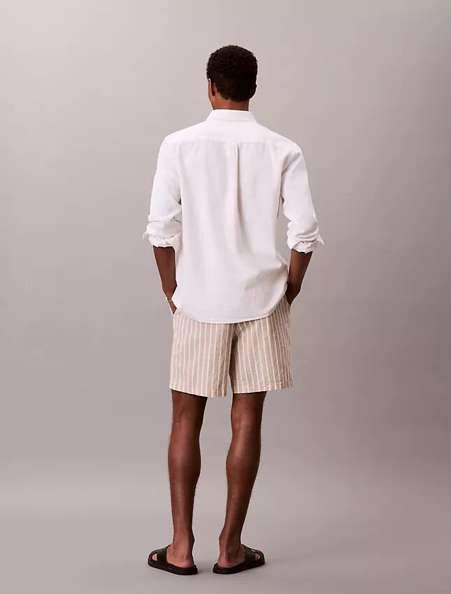 Shorts i linneblandning med ränder Shorts i linneblandning med ränder