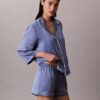 Shorts med satängglans Shorts med satängglans
