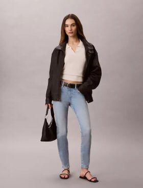 Skinny jeans med medelhög midja Skinny jeans med medelhög midja
