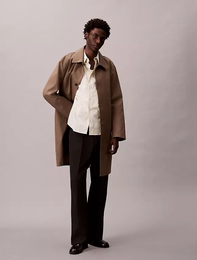 Skjorta i Cotton Stretch-poplin med ränder och knappar Skjorta i Cotton Stretch-poplin med ränder och knappar