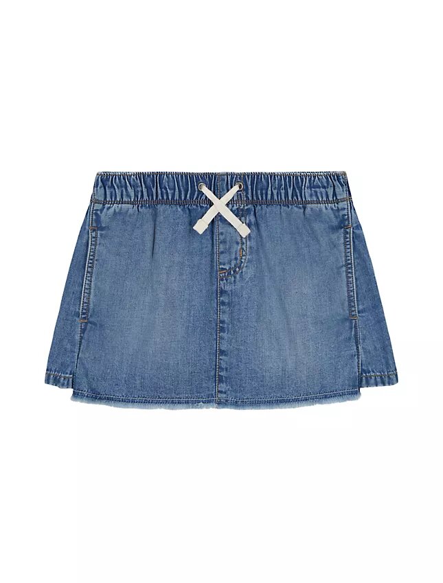 Skorts i denim med dragsko för flickor Skorts i denim med dragsko för flickor