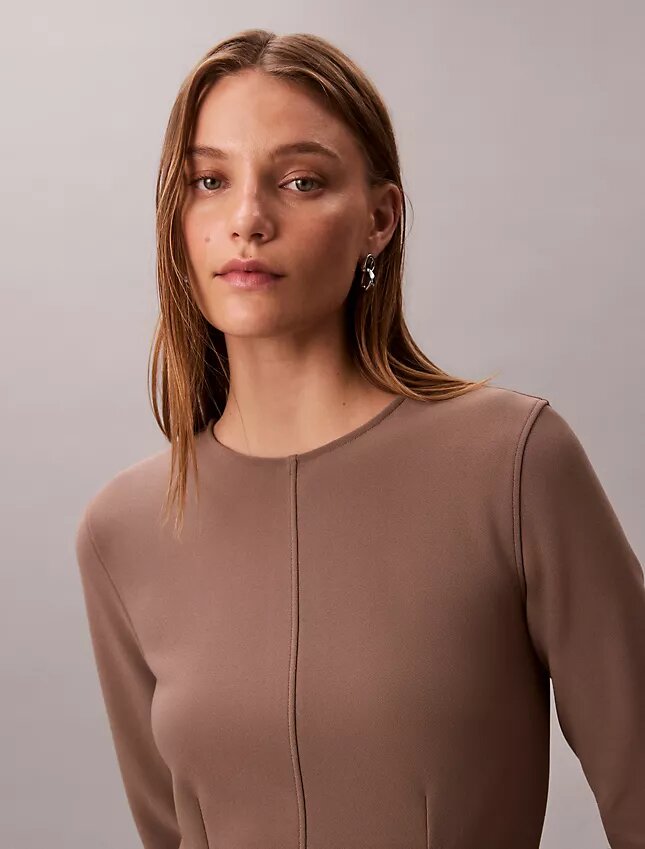 Skräddarsydd, slim fit-tunika i stickat Skräddarsydd, slim fit-tunika i stickat