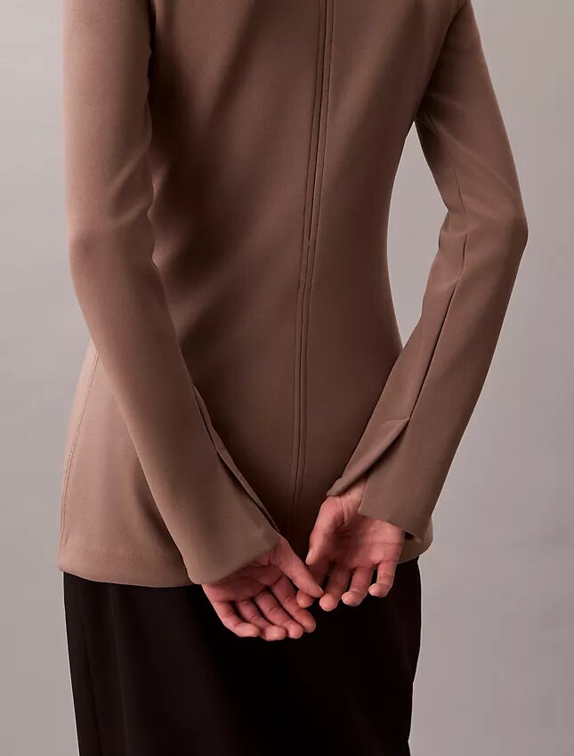 Skräddarsydd, slim fit-tunika i stickat Skräddarsydd, slim fit-tunika i stickat