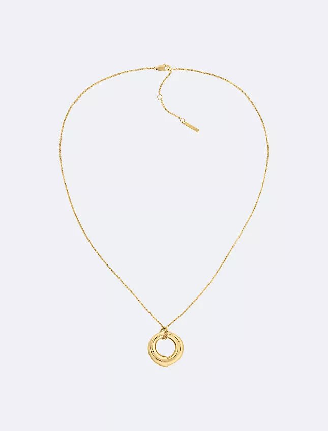 Skulpturalt halsband med rund hänge Skulpturalt halsband med rund hänge