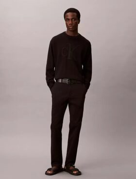 Slim fit-byxor i bomull Slim fit-byxor i bomull