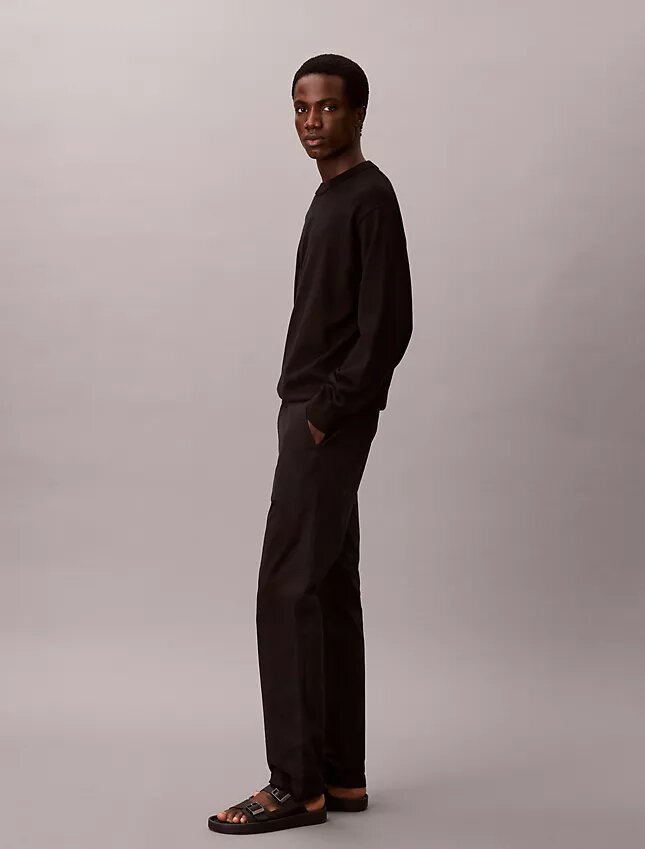 Slim fit-byxor i bomull Slim fit-byxor i bomull