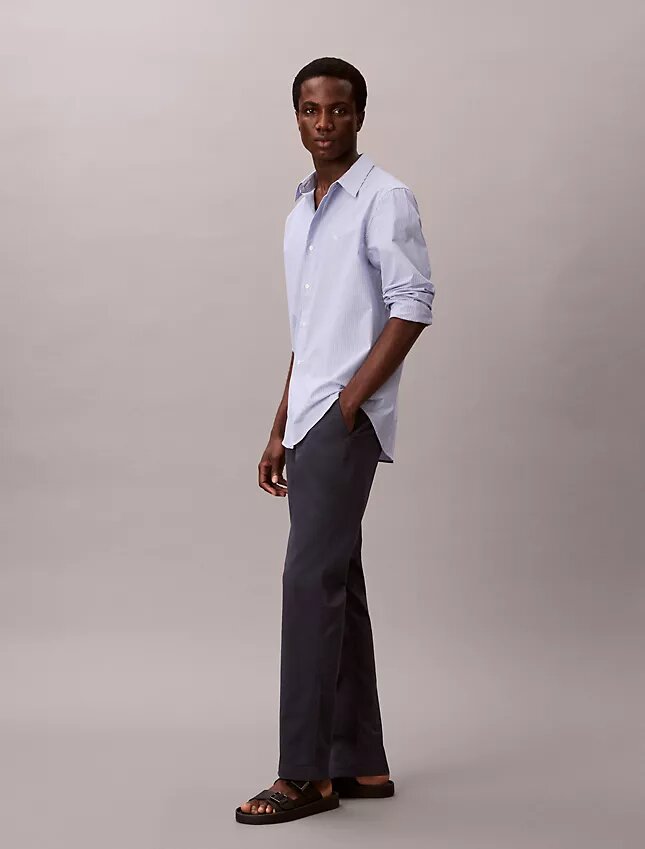 Slim fit-byxor i bomull Slim fit-byxor i bomull