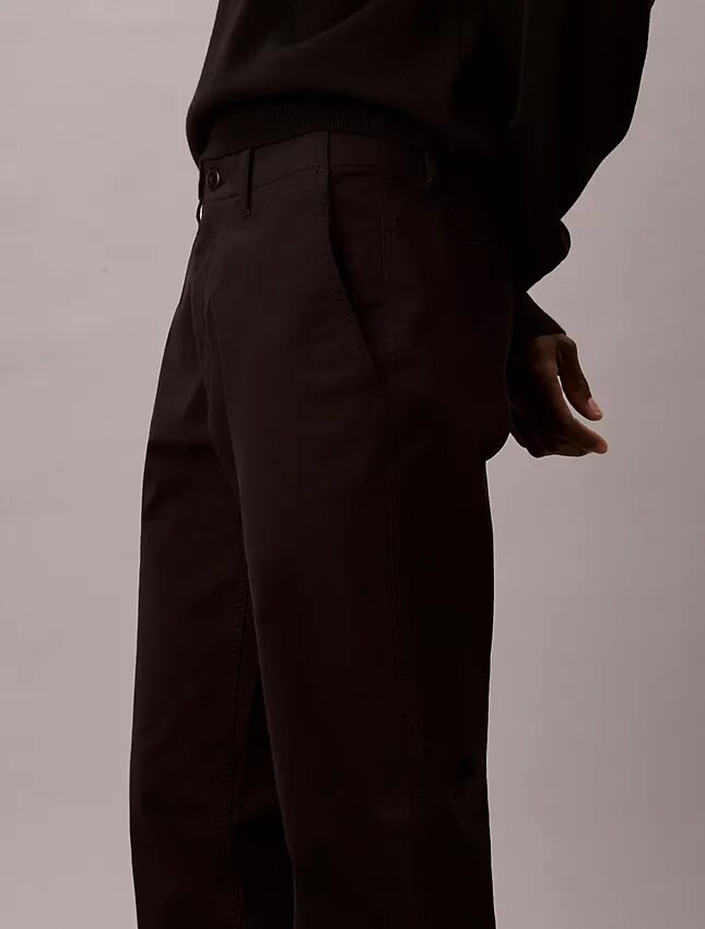 Slim fit-byxor i bomull Slim fit-byxor i bomull