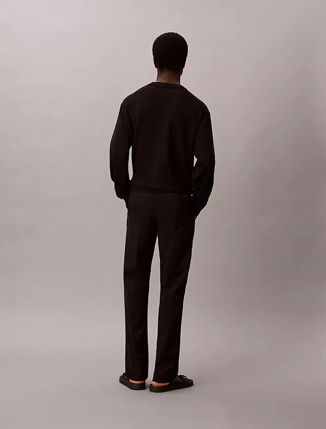 Slim fit-byxor i bomull Slim fit-byxor i bomull