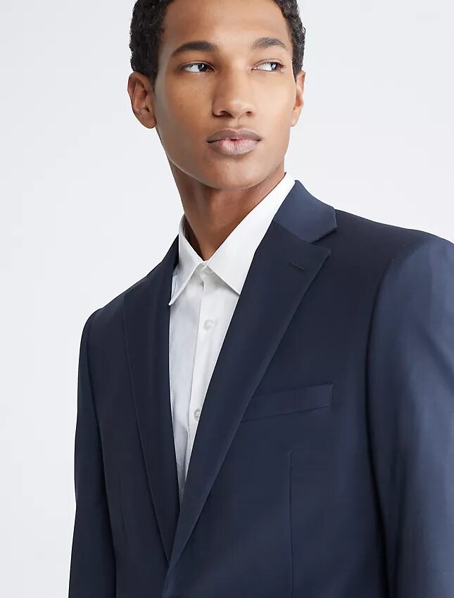 Slim fit-kostymjacka i marinblått Slim fit-kostymjacka i marinblått