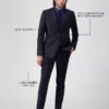 Slim fit-kostymjacka i marinblått Slim fit-kostymjacka i marinblått