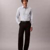 Slim fit-skjorta i Cotton Stretch-bomull med rutmönster och knappar Slim fit-skjorta i Cotton Stretch-bomull med rutmönster och knappar