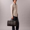 Slim fit-skjorta i Cotton Stretch-bomull med rutmönster och knappar Slim fit-skjorta i Cotton Stretch-bomull med rutmönster och knappar