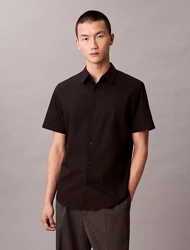 Slim fit-skjorta i Cotton Stretch med knappar Slim fit-skjorta i Cotton Stretch med knappar