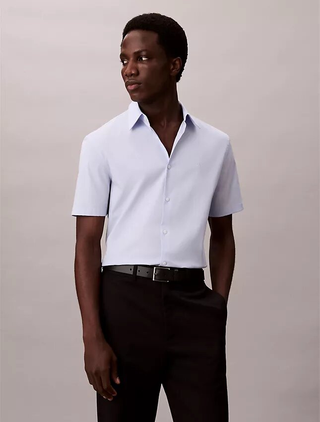 Slim fit-skjorta i Cotton Stretch med knappar Slim fit-skjorta i Cotton Stretch med knappar