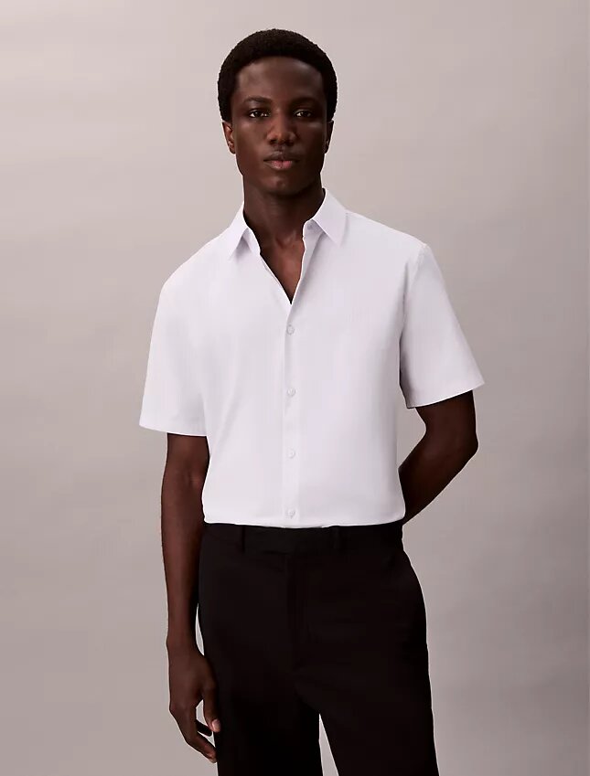 Slim fit-skjorta i Cotton Stretch med knappar Slim fit-skjorta i Cotton Stretch med knappar