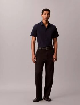 Slim fit-skjorta i Cotton Stretch med knappar