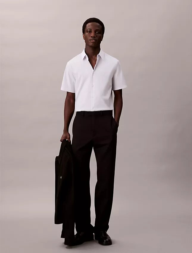 Slim fit-skjorta i Cotton Stretch med knappar Slim fit-skjorta i Cotton Stretch med knappar