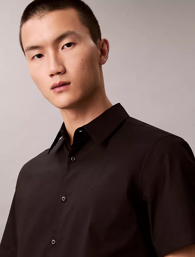 Slim fit-skjorta i Cotton Stretch med knappar Slim fit-skjorta i Cotton Stretch med knappar