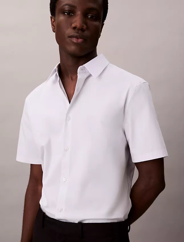 Slim fit-skjorta i Cotton Stretch med knappar Slim fit-skjorta i Cotton Stretch med knappar